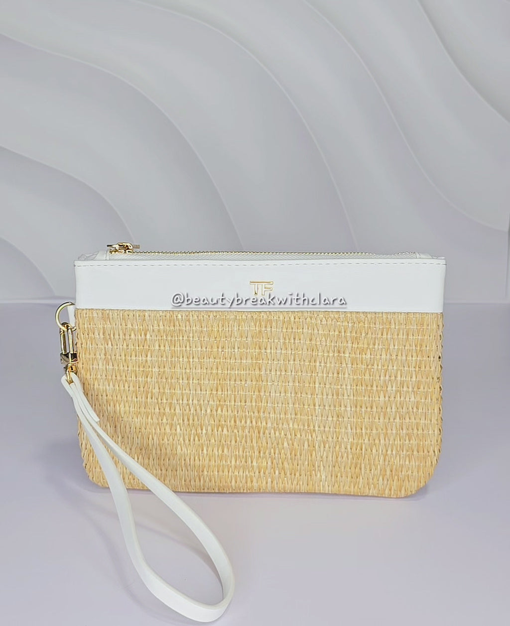 Tom Ford White Raffia Pouch