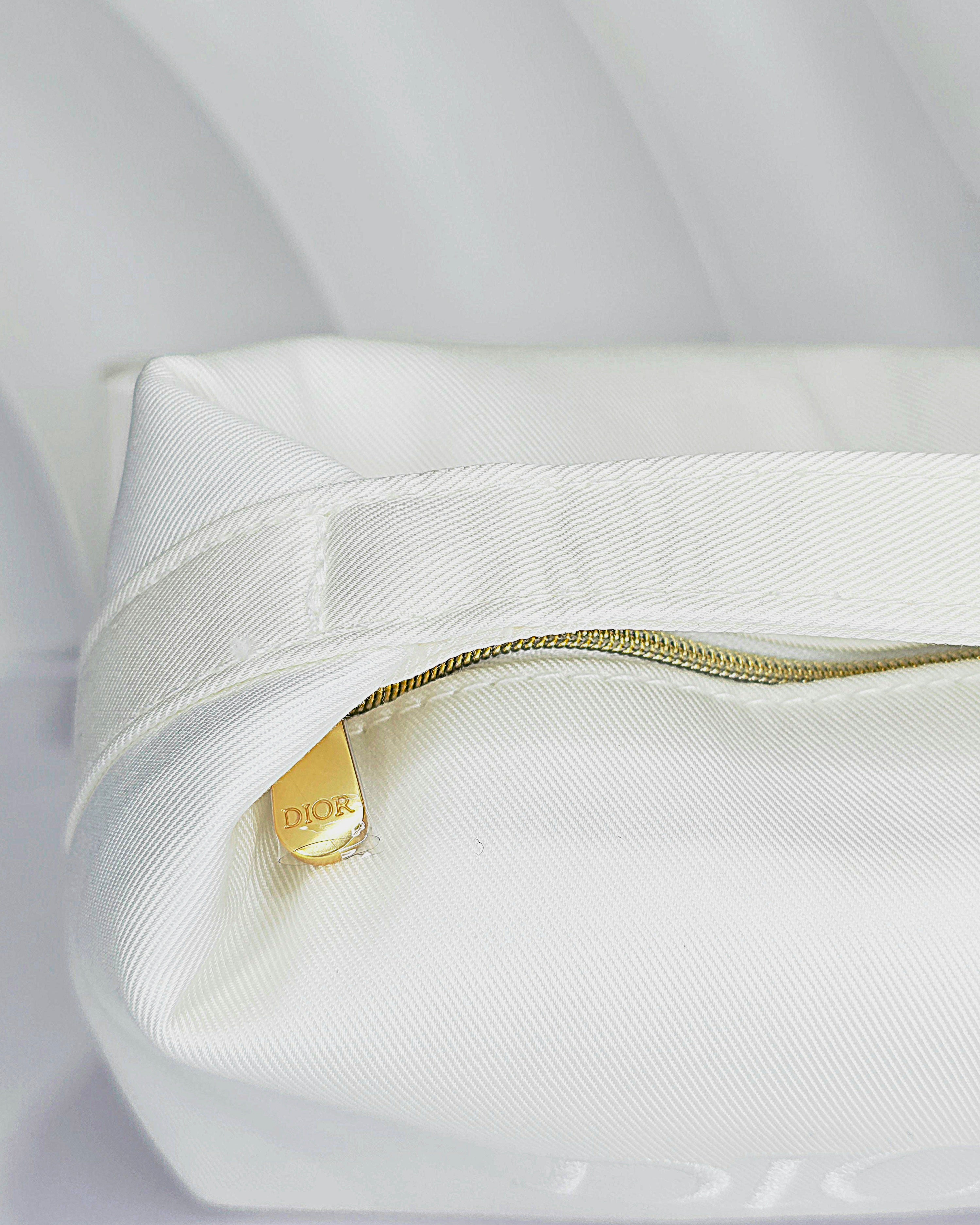 Dior White Cosmetic Bag (with box)