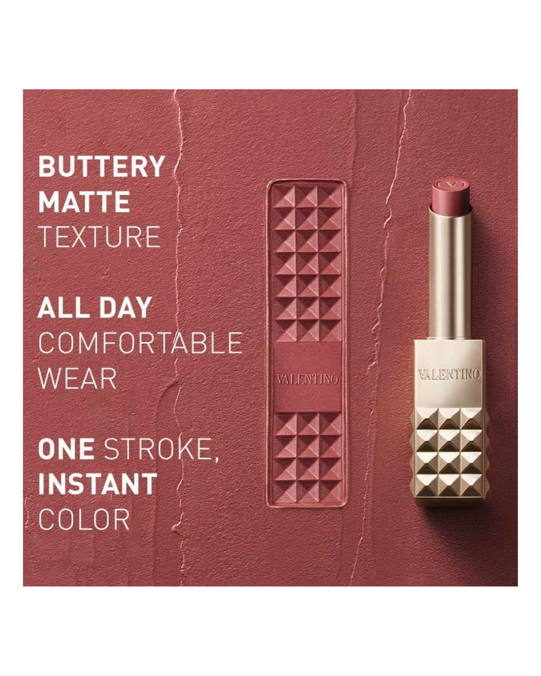 Valentino Matte Lipstick in 134R Couture in the Streets Mini 1g