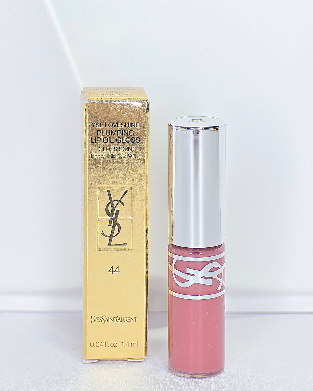 YSL Loveshine Plumping Lip Oil Gloss in 44 Nude Lavalliere Mini 1.4ml (with box)