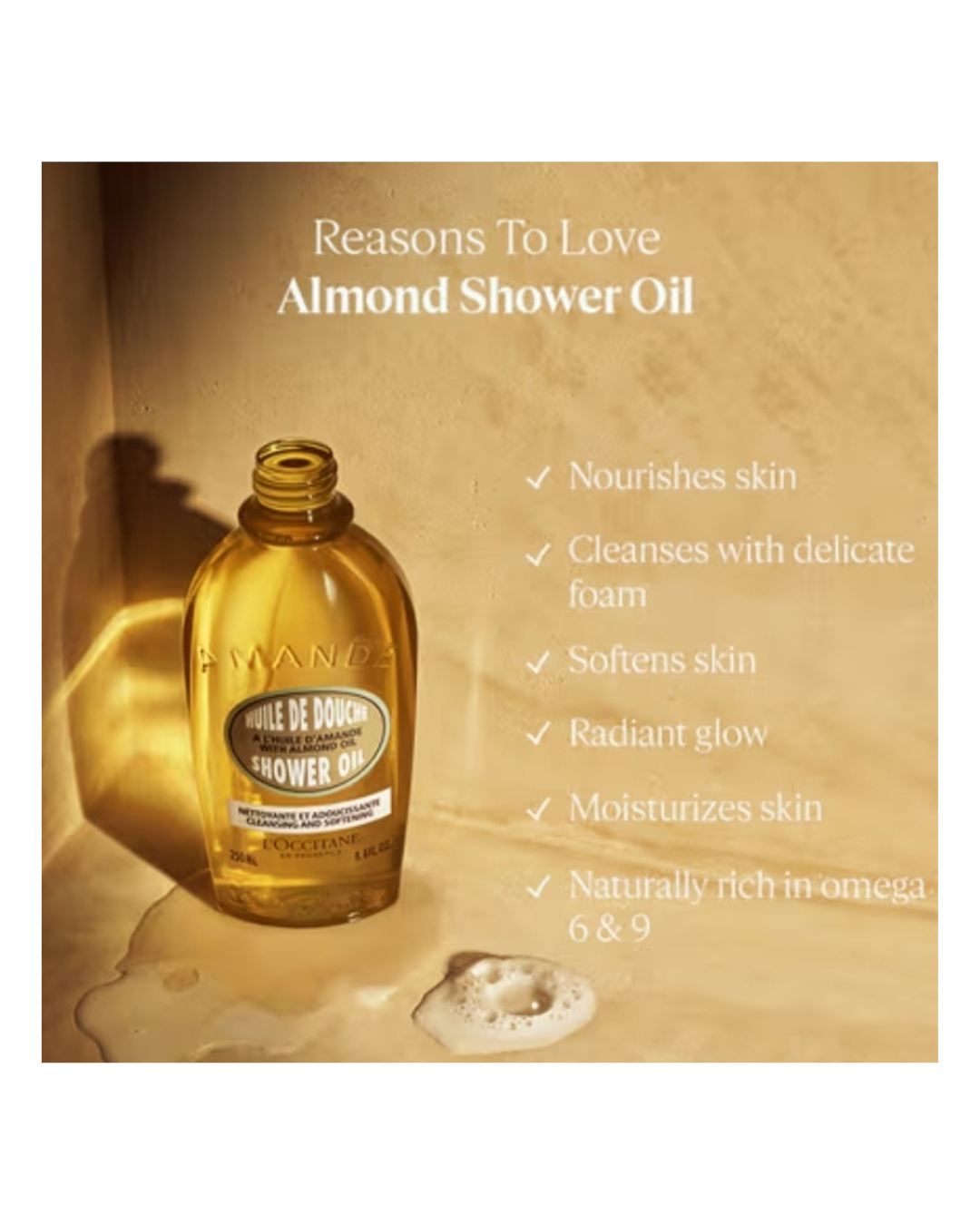 L'occitane Amande Shower Oil 35ml