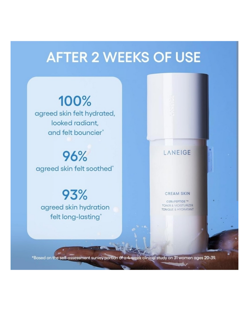 Laneige Cream Skin Cerapeptide Toner & Moisturizer 25ml