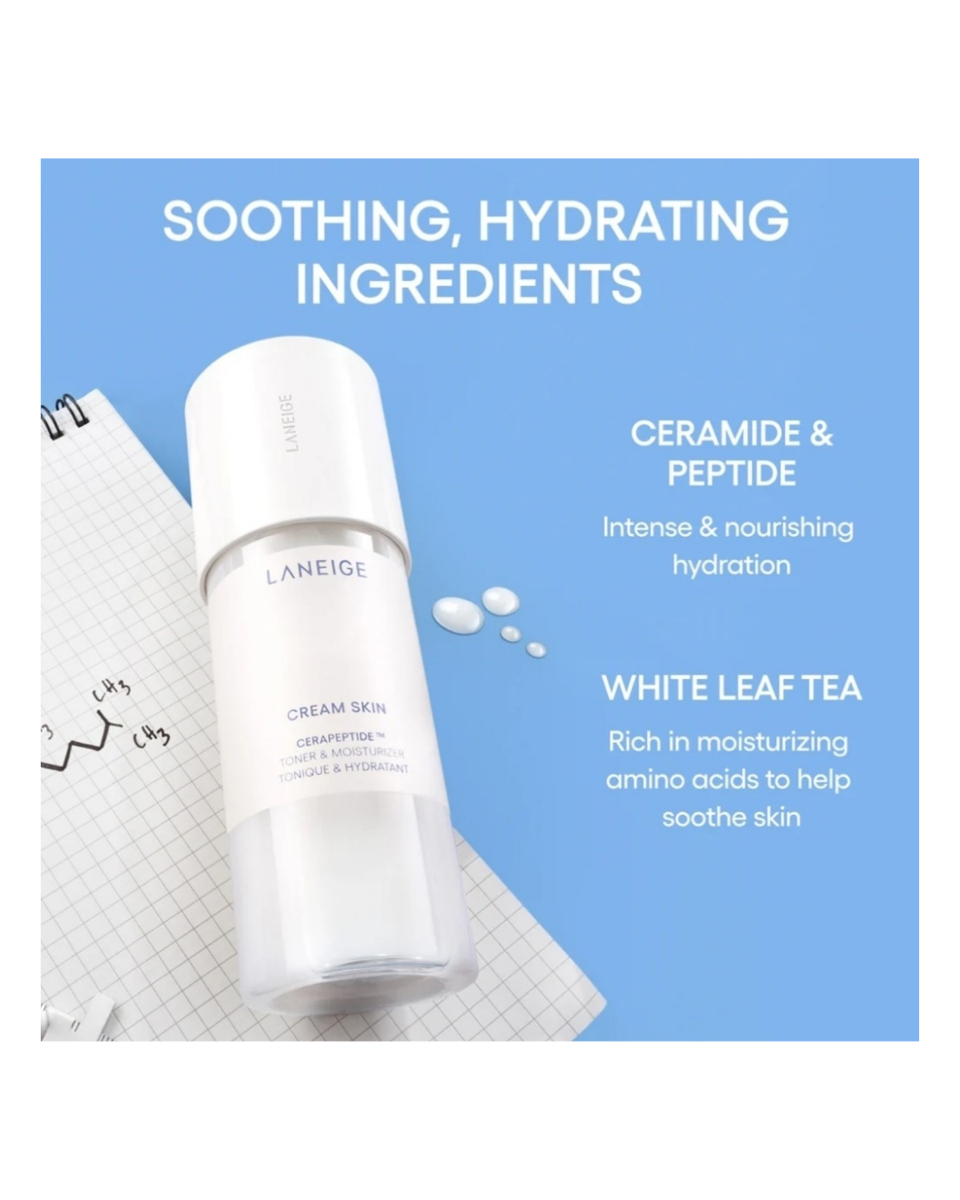 Laneige Cream Skin Cerapeptide Toner & Moisturizer 25ml