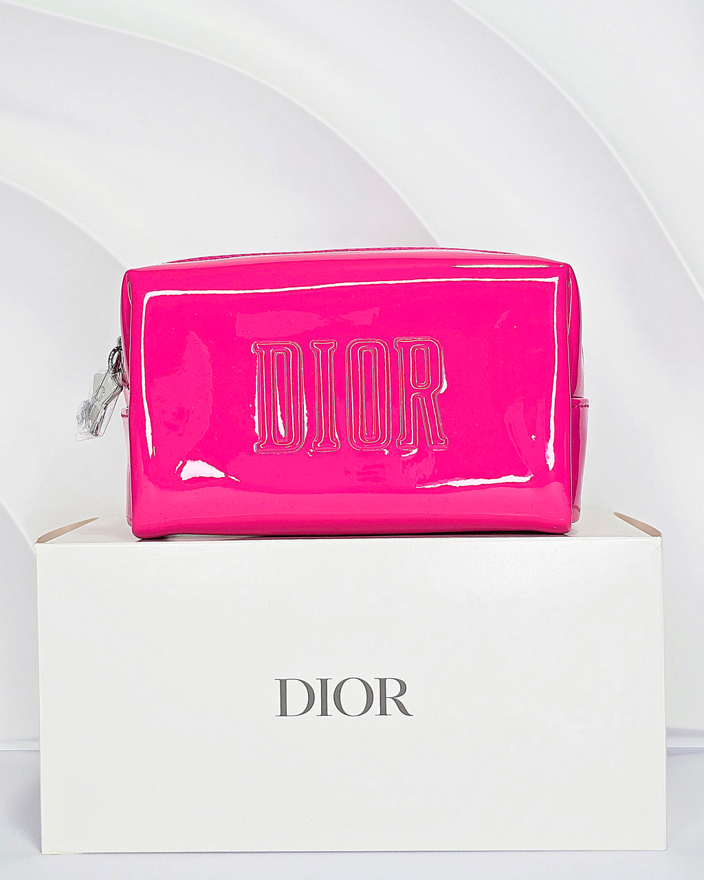 Dior Fuchsia Pink Cosmetic Pouch (with box)
