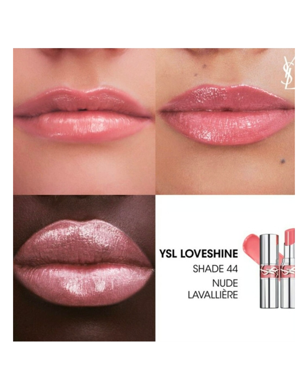 YSL Loveshine in 44 Nude Lavalliere Mini 1.3g (with box)