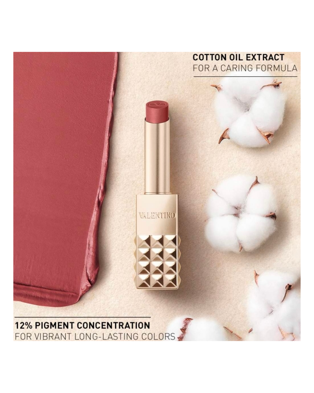 Valentino Matte Lipstick in 134R Couture in the Streets Mini 1g