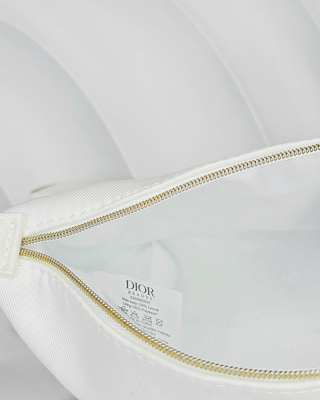 Dior White Cosmetic Bag (with box)