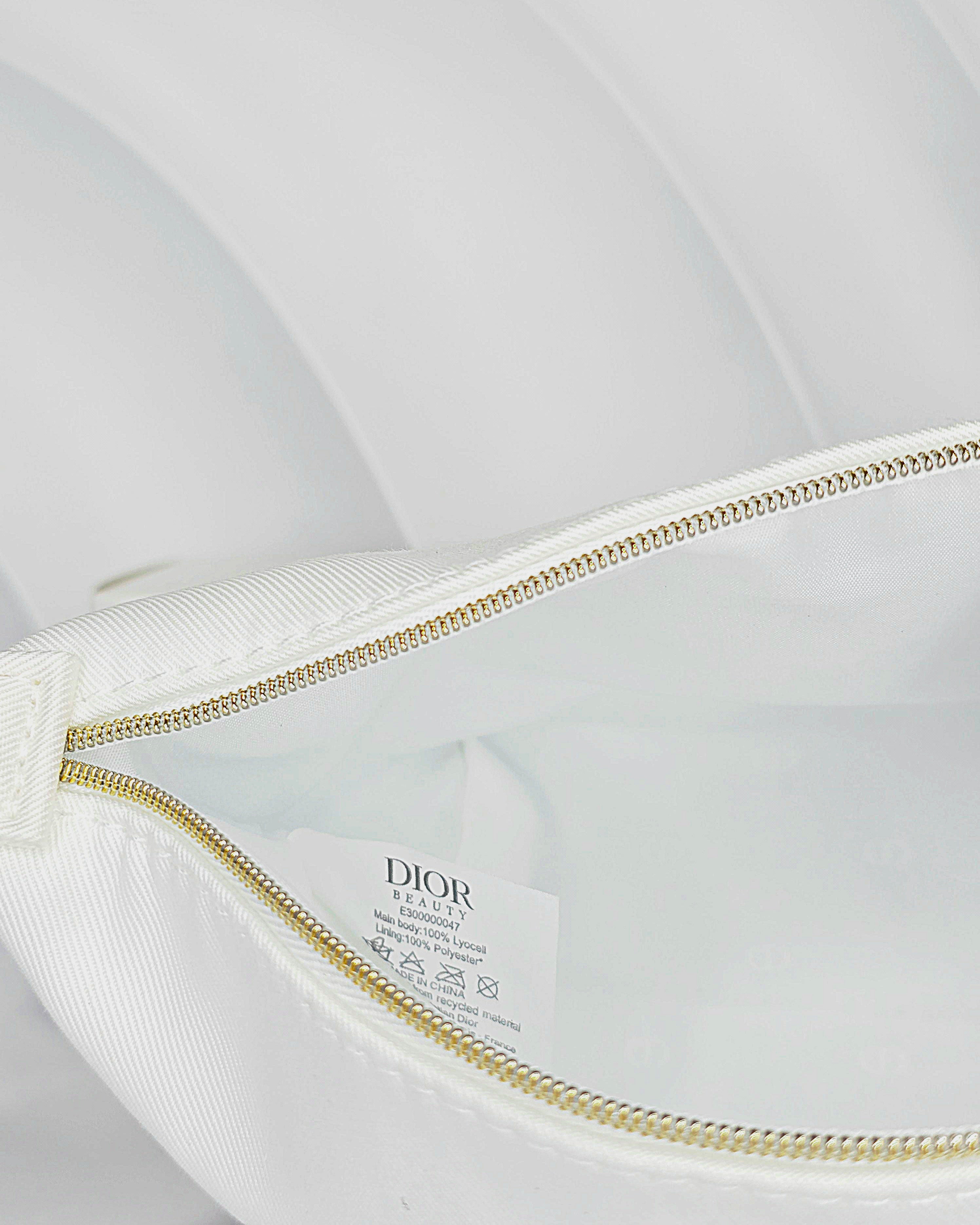 Dior White Cosmetic Bag (with box)