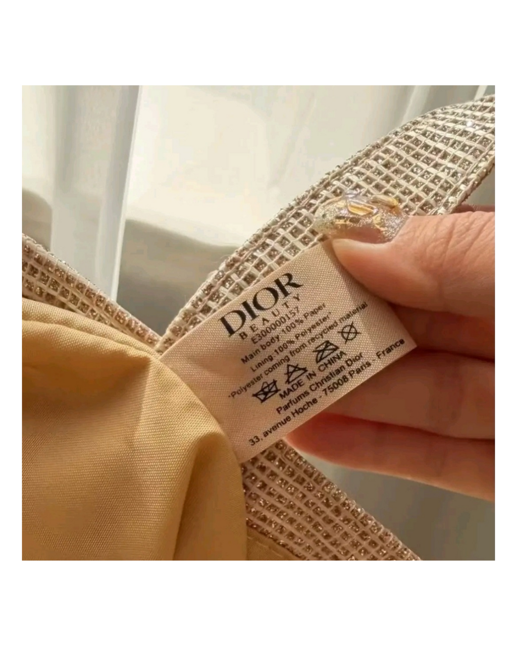 Dior Champagne Gold Tote Bag (sealed plastic packaging)