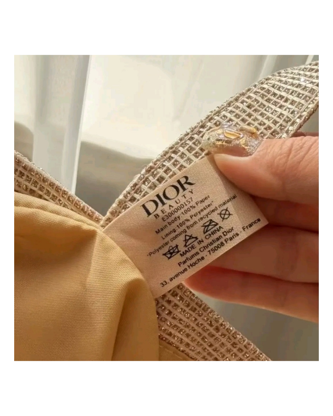 Dior Champagne Gold Tote Bag (sealed plastic packaging)