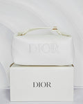 Dior White Cosmetic Bag (with box)