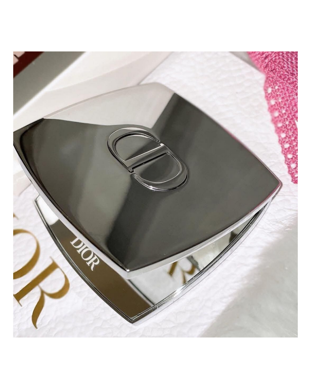 Dior Silver Compact Mirror (with box)