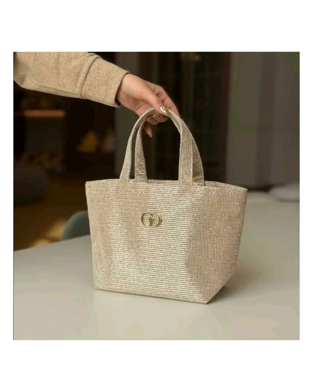 Dior Champagne Gold Tote Bag (sealed plastic packaging)