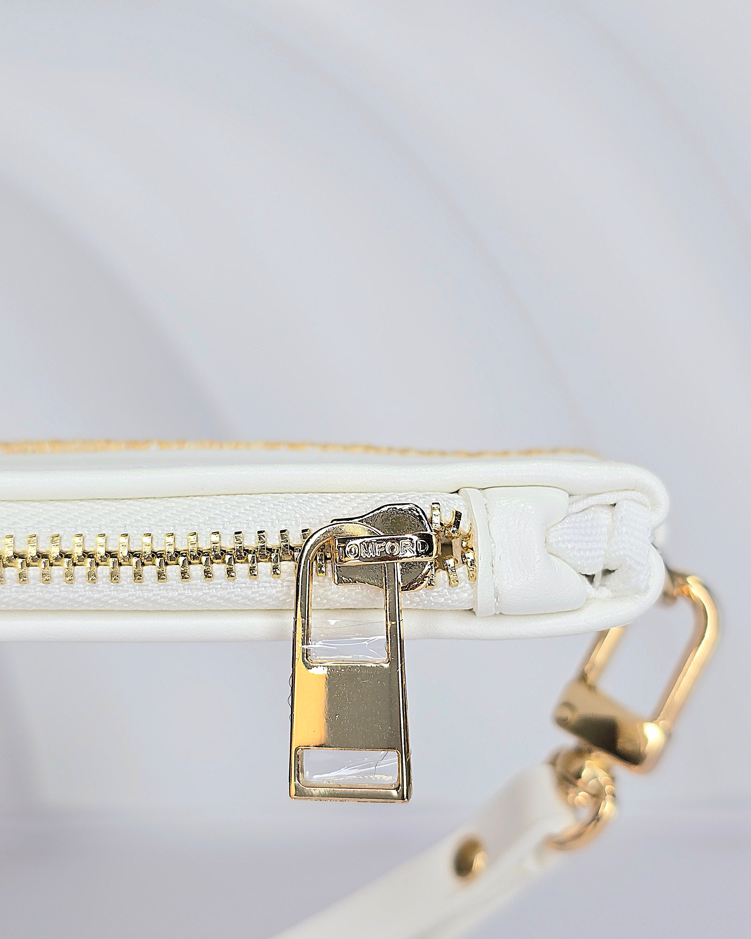 Tom Ford White Raffia Pouch