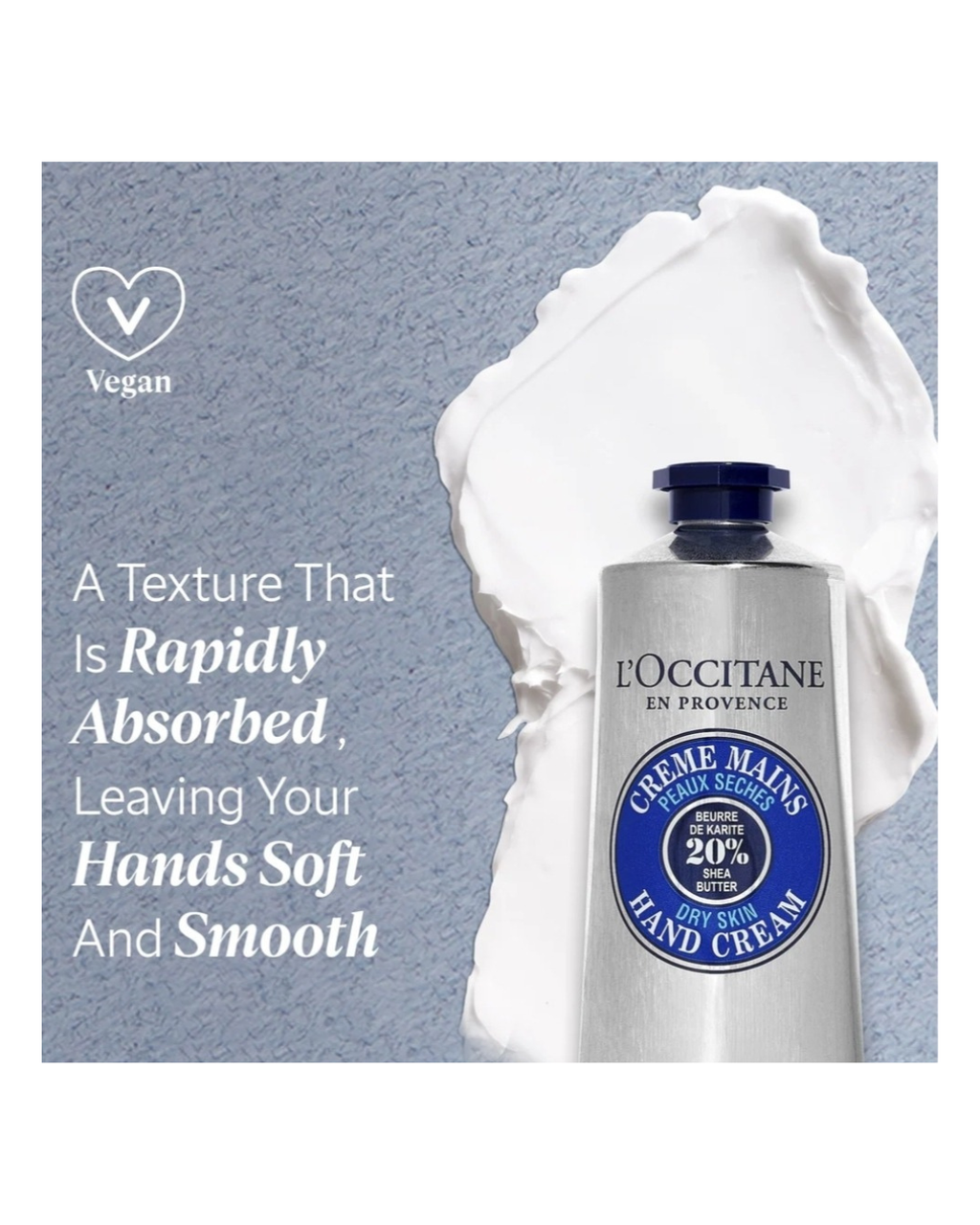 L'occitane Dry Skin Hand Cream 10ml (silver)