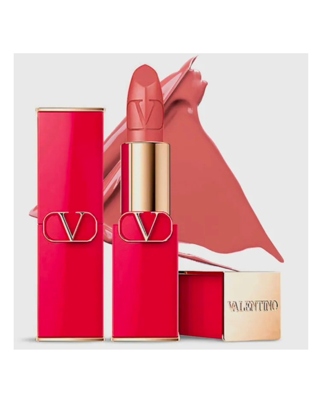 Valentino Rosso Striking Satin Lip Color in 100R Roman Grace Mini 1g