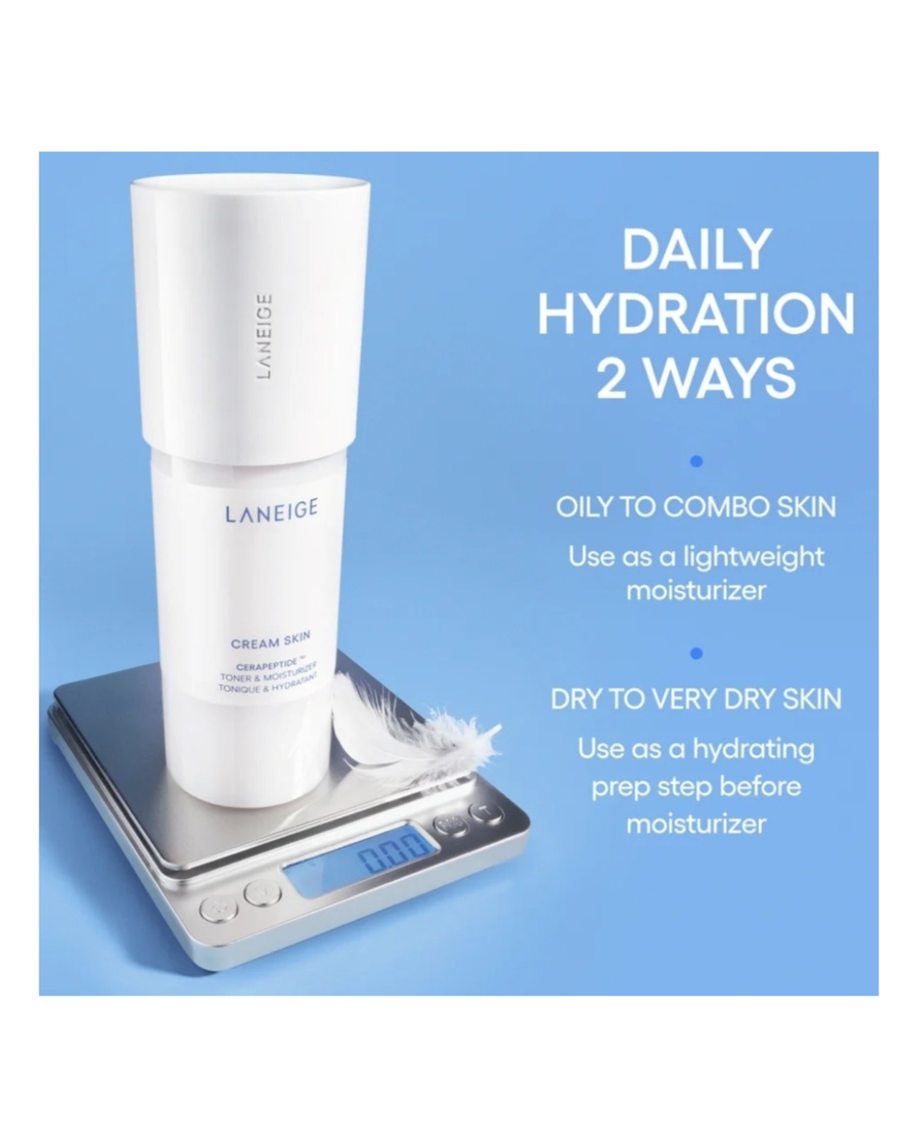 Laneige Cream Skin Cerapeptide Toner & Moisturizer 25ml