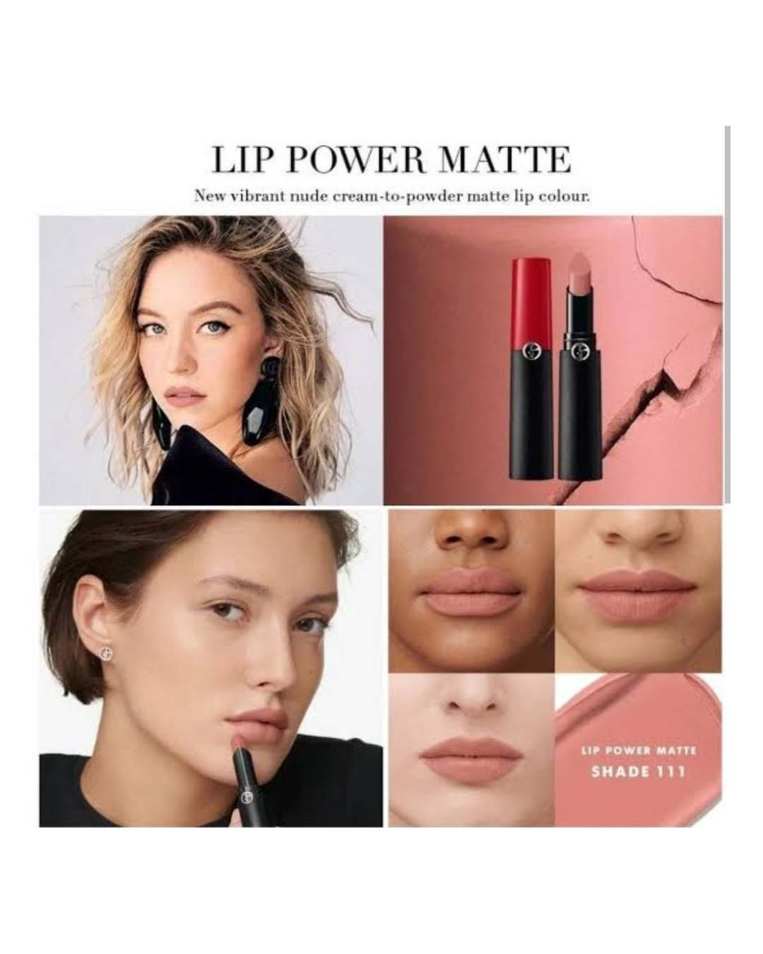 Giorgio Armani Lip Power Matte in 111 True