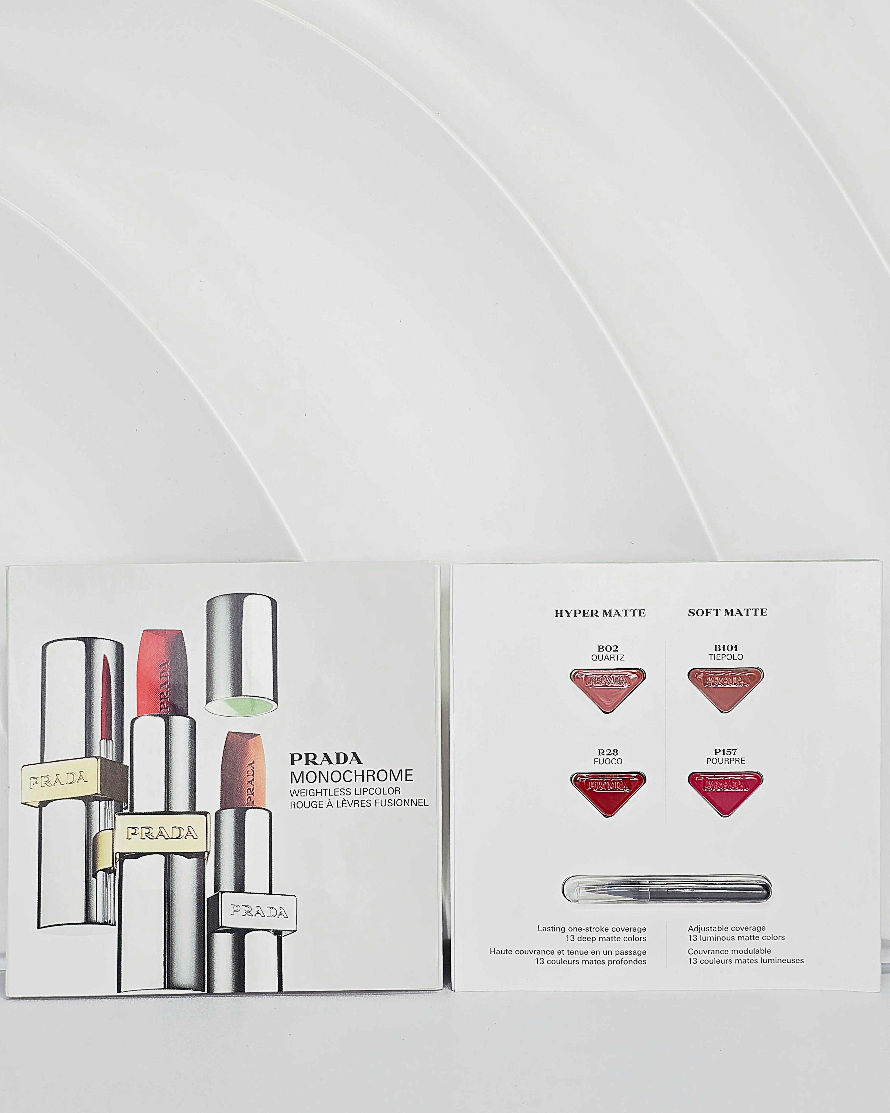 Prada Monochrome Weightless Lipcolor Sampler